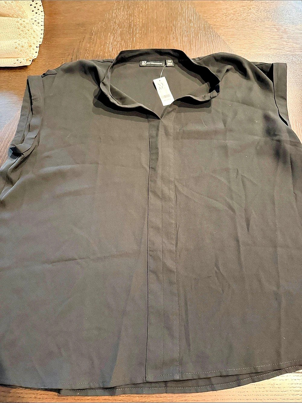 NY&C Black Button Down Shirt Size XXL NWT